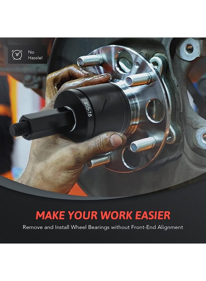 Wheel Bearing Press Kit for Front Wheel Drive Bearing Removal  Installation, 23pc Wheel Bearing Puller Tool Set with Sliding Screws Universal Bushings Sleeves Storage Case - Image 4